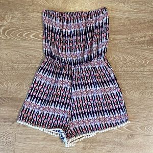 Blue/Pink Aztec Romper